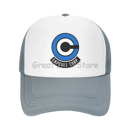 Capsule Corp Κασκέτα μπέιζμπολ με πλέγμα Unisex Καπέλο Trucker Hip-Hop Καπέλο Anime DBZ Dad Hat Ρυθμιζόμενο καπέλο αγώνων Καλοκαιρινά καπέλα Trucker Snapback