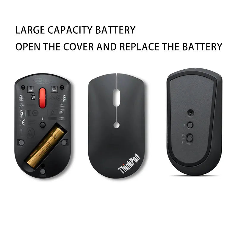 Wireless Mouse Lenovo ThinkPad Wireless Mouse 4Y50X88822 Mouse Dual Bluetooth Office Mouse Laser Mouse Black Ergonomic Mouse Laptop Mouse