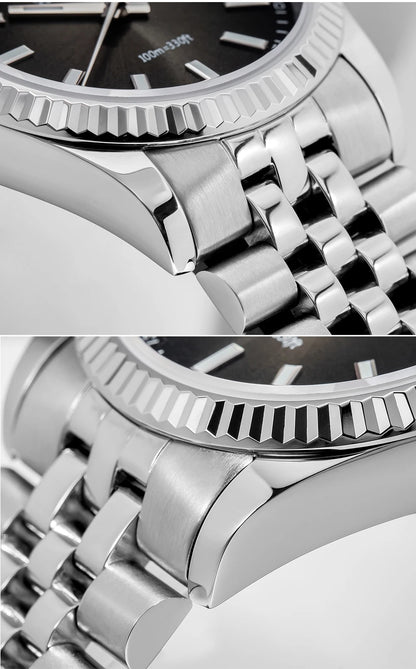 Orologio da uomo ADDIESDIVE AD2073 nuovo, vetro zaffiro, 36mm, VH31, quadrante sunburst, quarzo, impermeabile 10Bar, da immersione, luminoso
