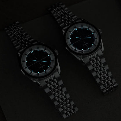 Watchdives WD1954 Classic Black Quartz Watch 36Mm Sandstone Dial VH31 Watch Luminous Waterproof Brushing 316L Steel Luxury Watch