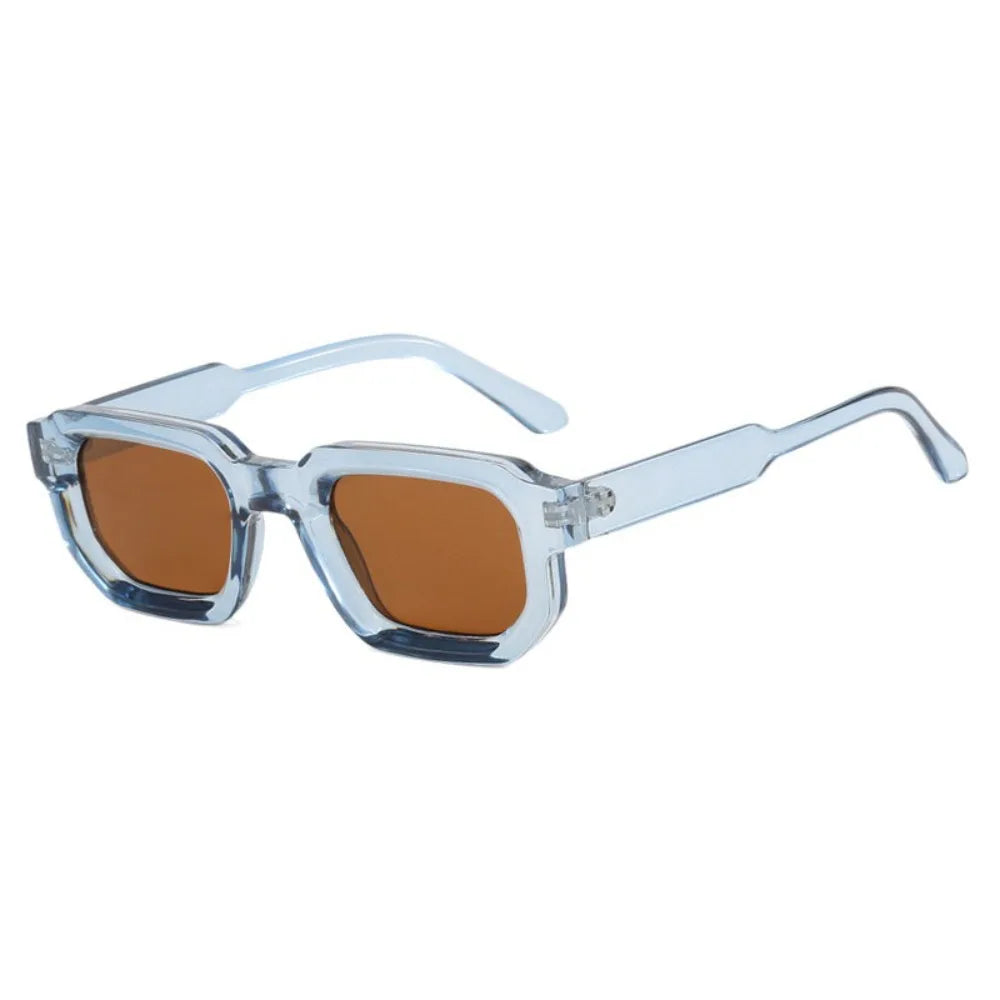 UV Protection Small Frame Square Sunglasses Punk Square Women Sun Glasses Leopard Print UV400 Retro Eyewear Photography