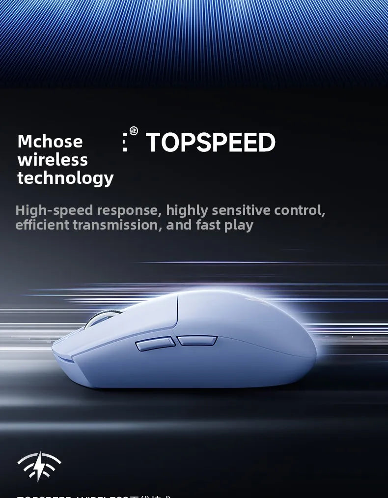 Mouse wireless MCHOSE G3 V2 PRO Bluetooth Tri Mode ergonomico e leggero per laptop, ufficio e gaming, accessori per computer