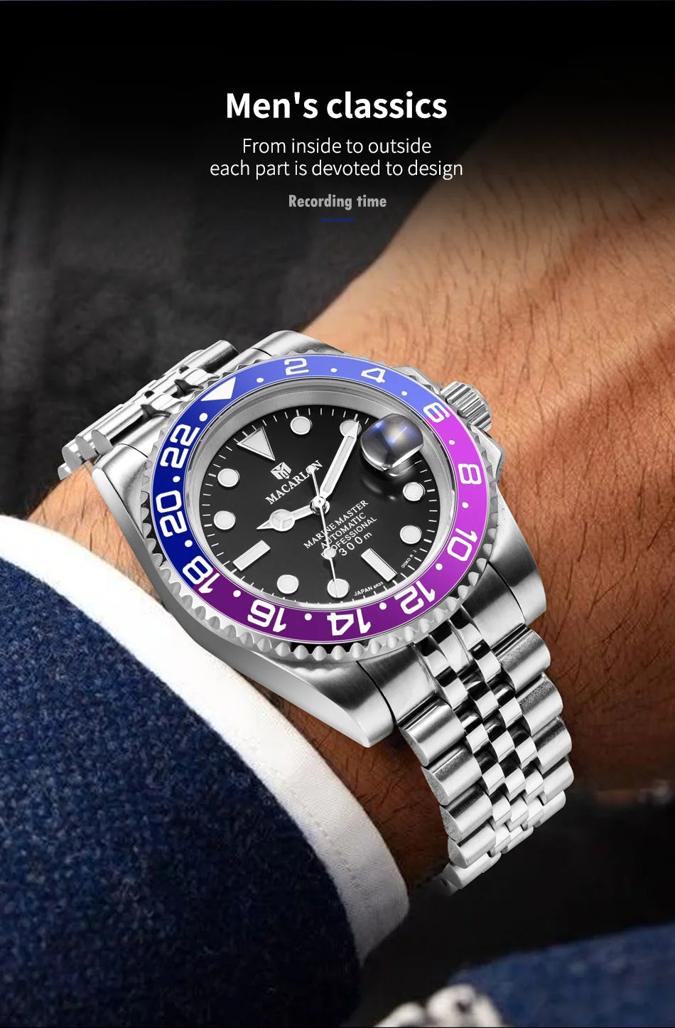 2026 NEW MACARLON Design 41MM Luxury Machinery watch Men sapphire glass Stainless Steel Waterproof Automatic Mechanical Watch