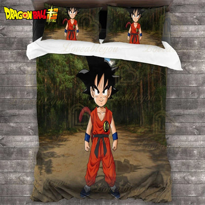 Dragon Ball Z Guko Kids Bedding Set Single King Size Duvet Cover with Quilt And Pillowcase Double Bed Linen for Bedroom Decor