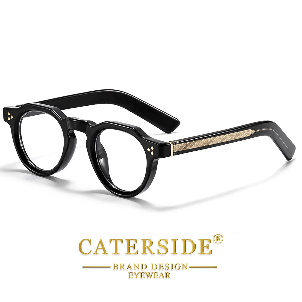 CATERSIDE Retro runde herresolbriller i høj kvalitet, tyk stil, til kvinder, udendørs, rejse, forretning, kørsel, dekorative briller, UV400