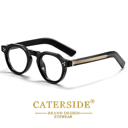 CATERSIDE Retro runde herresolbriller i høj kvalitet, tyk stil, til kvinder, udendørs, rejse, forretning, kørsel, dekorative briller, UV400