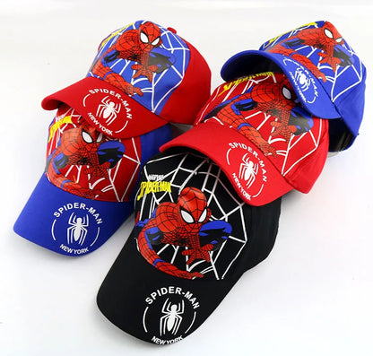 Marvel Anime figurka Spider-Man kreslená baseballová čepice bavlna polyester čepice s kšiltem pro chlapce a dívky čepice a doplňky k hlavě dětský dárek k narozeninám
