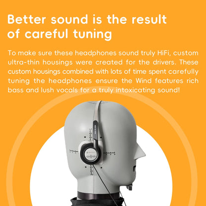 Snowsky/FiiO Wind 3.5mm ON-Ear Headphones for Recording Gaming with Microphone, 40mm Diaphragms driver, HiFi Sound