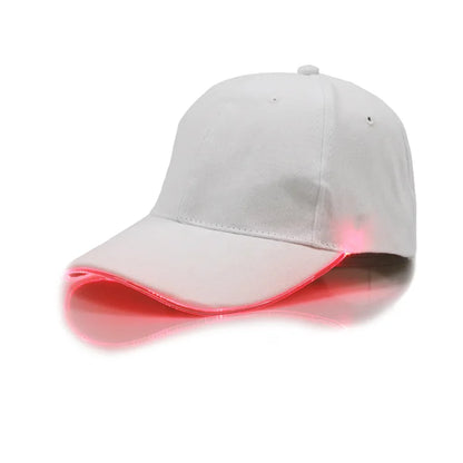 Șapcă cu LED-uri din fibră optică, cu 7 culori luminoase, șapcă de baseball EDC strălucitoare, încărcare USB, șapcă luminoasă, șapcă LED de performanță
