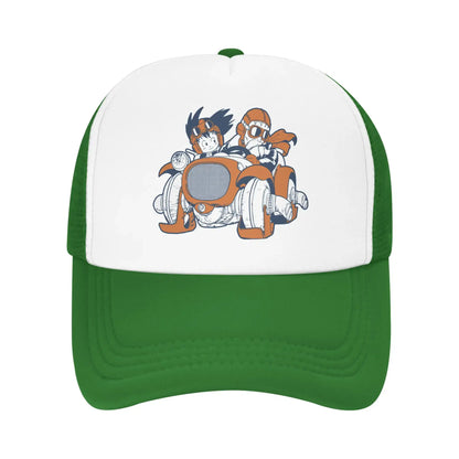 Produit gaming premium Fraquane, Goku Muten Roshi Dragon Ball Z Baseball Caps Sport Sun Hat Anime DBZ Hats Breathable Polyester Trucker Cap Summer Trucker Caps
