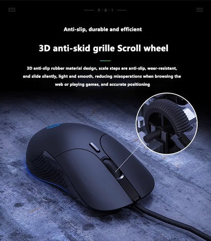 INPHIC B1 kabelgebundene USB-Maus, leise Office- und Gaming-Maus für PC und Laptops