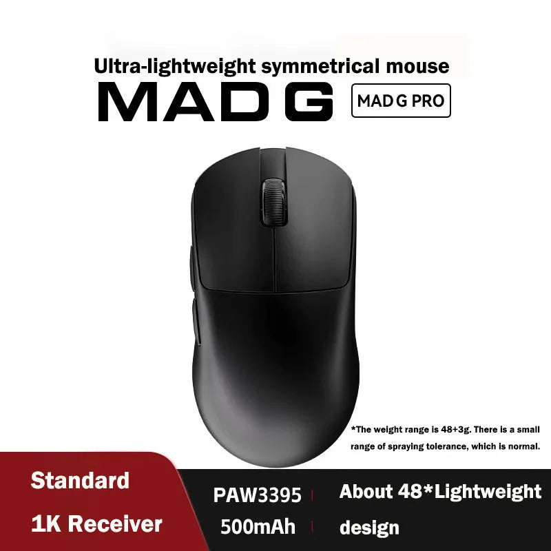 FGG Madlions Mad G Pro Max Εξαιρετικά ελαφρύ ασύρματο ποντίκι Original 8K HZ διπλής λειτουργίας, χαμηλής καθυστέρησης, PAW3395, αξεσουάρ gamer, δώρα