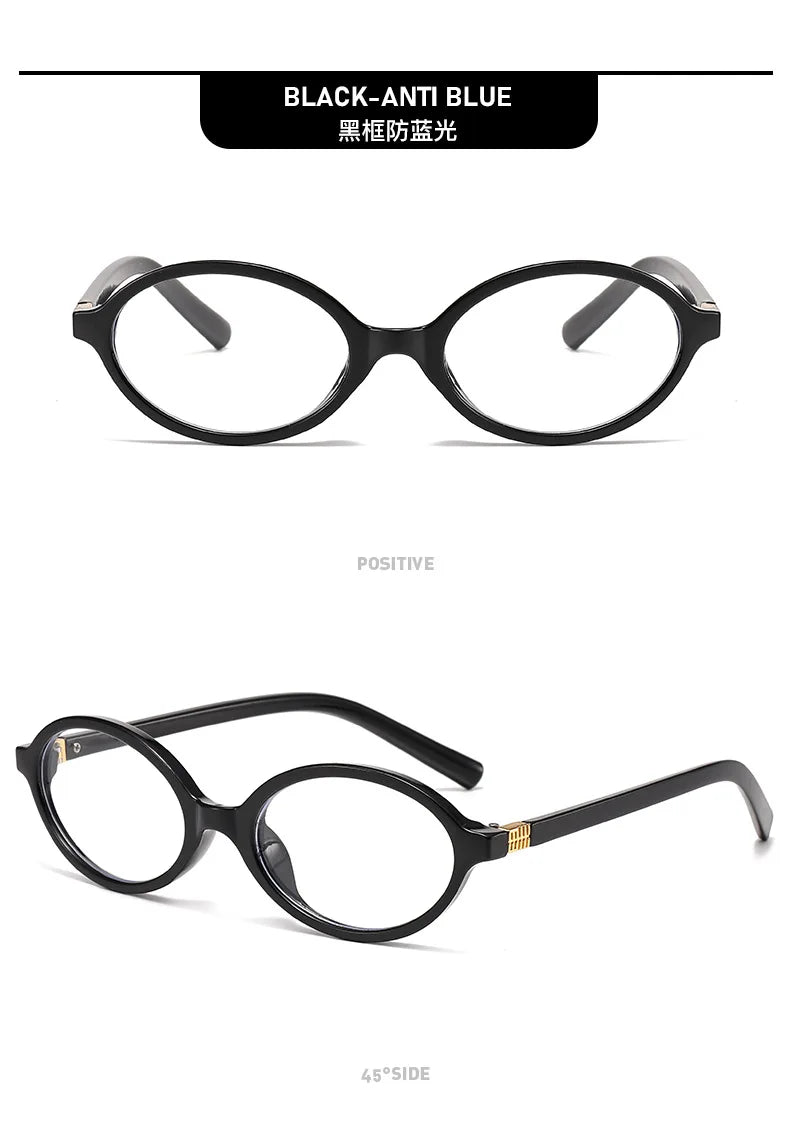 Small Fashion Oval Leopard Sunglasses Women Lovely Ins No Makeup Anti Blue Light Glasses Cute Decorative Computer Glasses 선글라