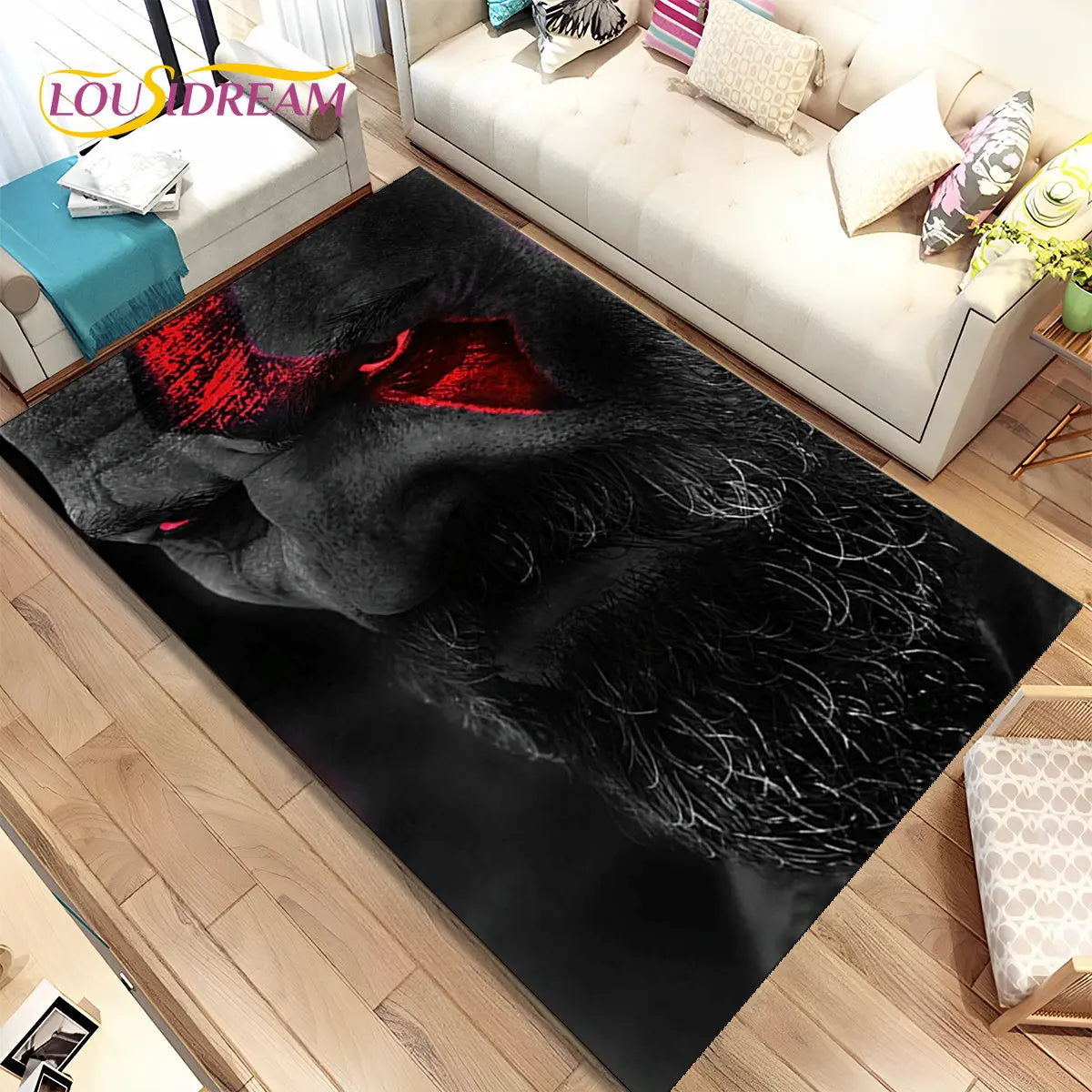 God of War Game Gamers Kratos  Area Rug,Carpet Rug for Living Room Bedroom Sofa Doormat Decoration, Kids Play Non-slip Floor Mat