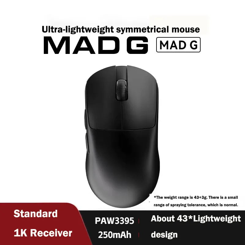 FGG Madlions Mad G Pro Max Εξαιρετικά ελαφρύ ασύρματο ποντίκι Original 8K HZ διπλής λειτουργίας, χαμηλής καθυστέρησης, PAW3395, αξεσουάρ gamer, δώρα