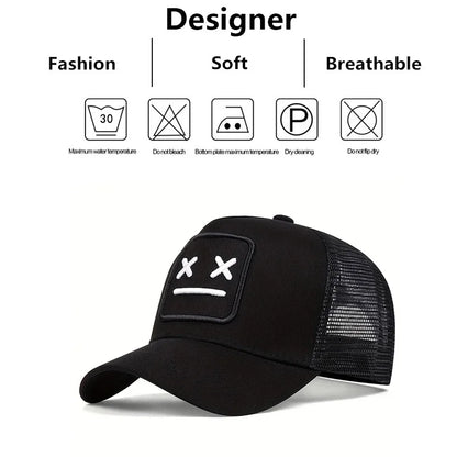 Unisex XX geborduurde baseballpetten met net, verstelbare casual petten, lente- en zomerpetten met zonbescherming voor buiten