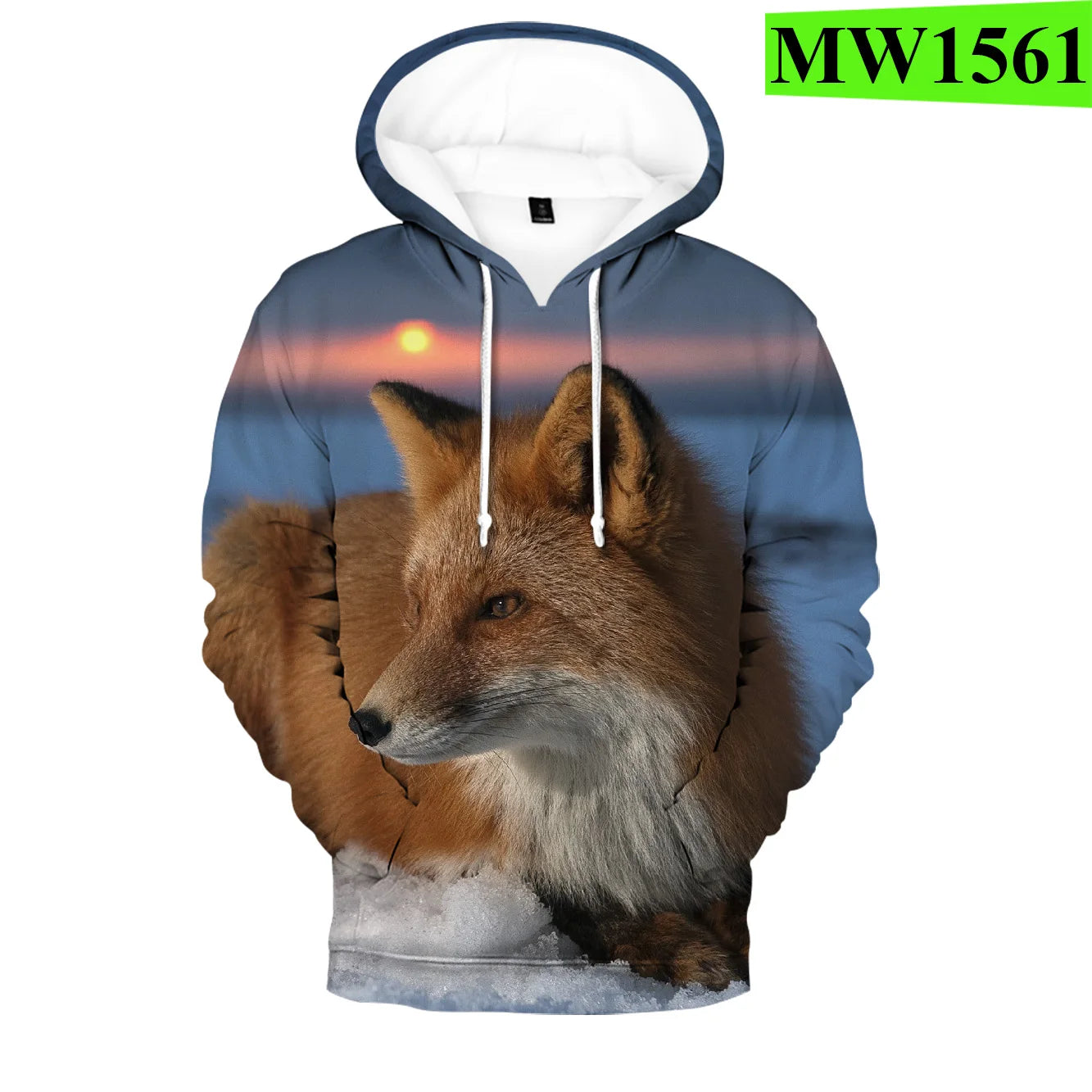 Populära hiphop-hoodies med ny 3D-rävprint, bekväma sweatshirts för män/kvinnor och vuxna/barn, avslappnade pullovers
