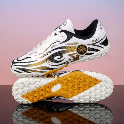 Men Soccer Cleats Comfortable Breathable Boys Football Shoes Lightweight Anti-Slip Training Boots for Grass Turf Outdoor Sports