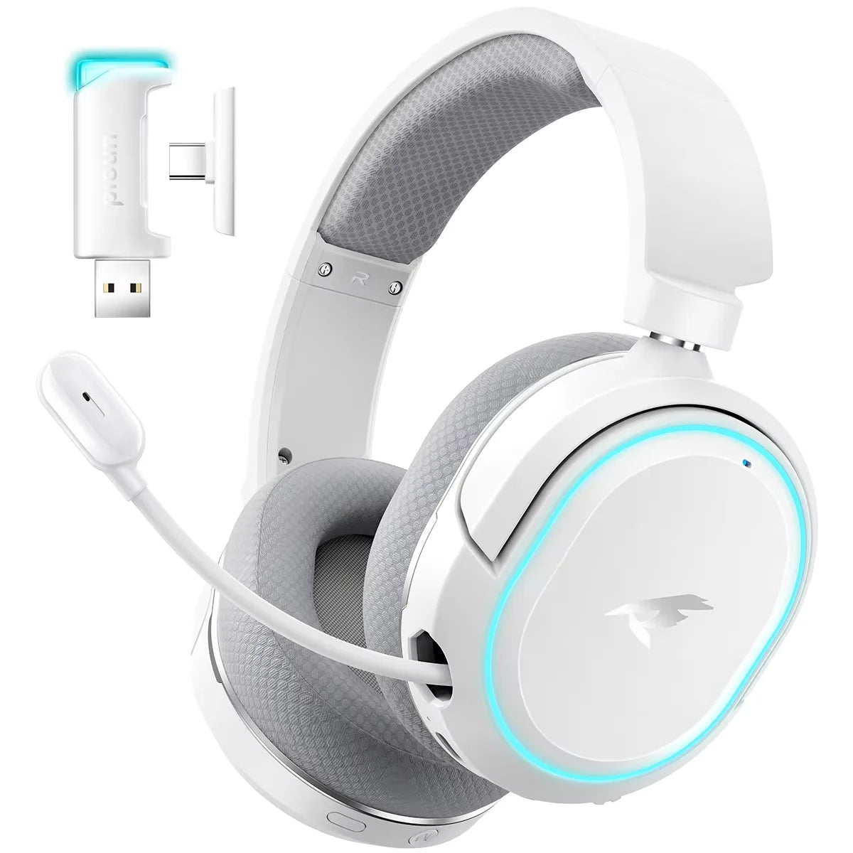 Auscultadores Gaming Sem Fios Picun G2 Bluetooth 5.3 – Som Surround 7.1, Baixa Latência de 5ms e Microfone ENC para PC, PS5, PS4, Switch e Mobile