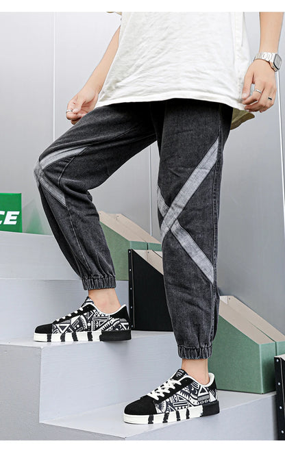 YRZL Scarpe sportive da running da uomo in tela con stile geometrico, sneakers stringate, scarpe da skate da uomo alla moda per coppie con stampa graffiti