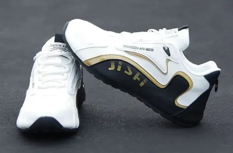 Vattentäta sneakers i PU-läder för män, lediga sportskor, lätta, andningsbara, platta och halkfria tennisskor, Zapatillas Hombre