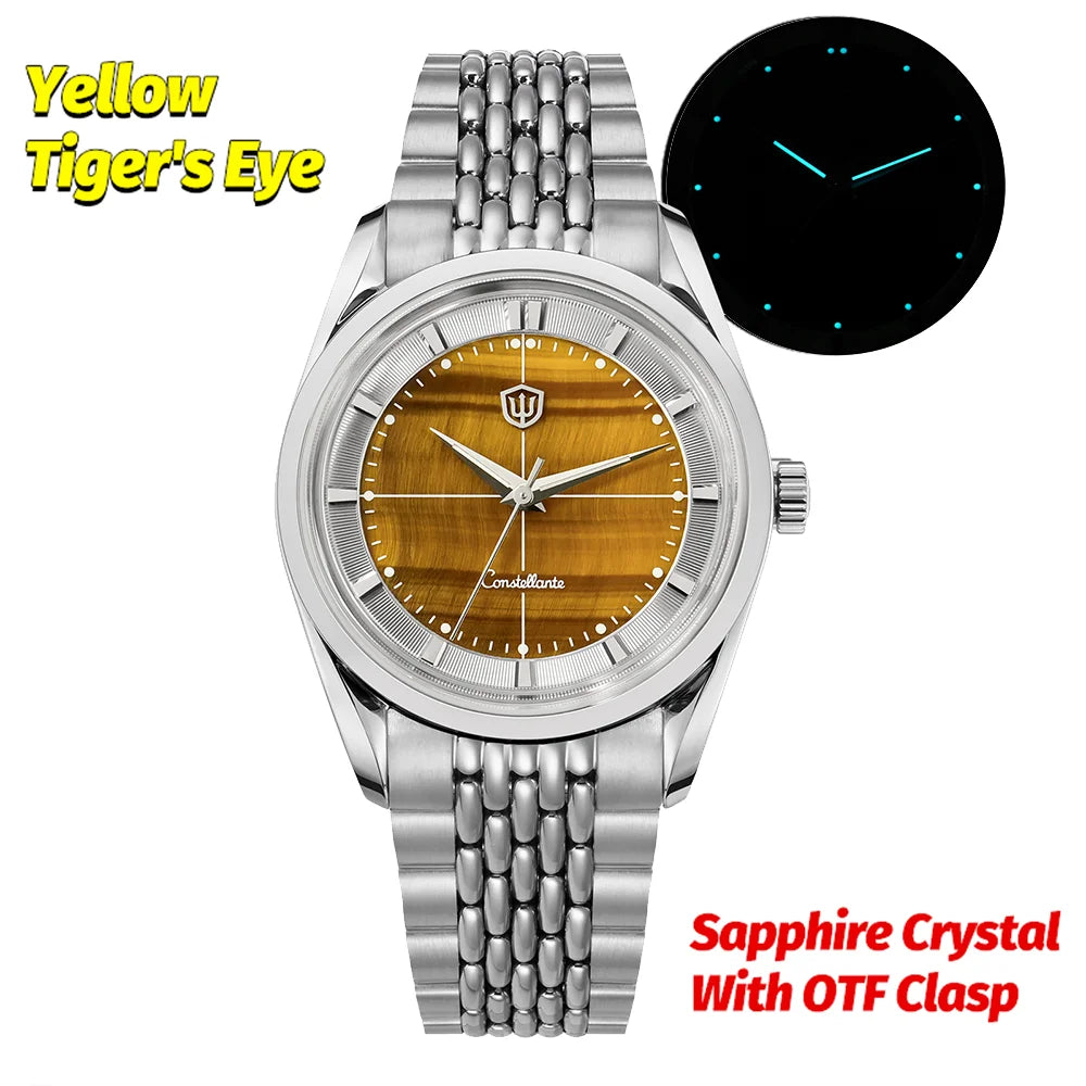 Watchdives WD1954 Classic Black Quartz Watch 36Mm Sandstone Dial VH31 Watch Luminous Waterproof Brushing 316L Steel Luxury Watch