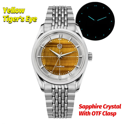 Watchdives WD1954 Classic Black Quartz Watch 36Mm Sandstone Dial VH31 Watch Luminous Waterproof Brushing 316L Steel Luxury Watch