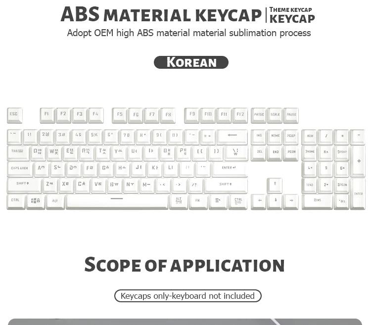 104 teclas retroiluminadas coreanas, francesas, rusas, españolas y alemanas para teclado mecánico con interruptores MX, perfil OEM, teclas ABS DIY