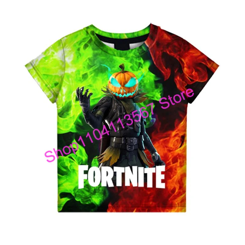Christmas 3D T-shirt Zero Triggerfish F-Fortnited T Shirt Competitive Game Streetwear Kids Boys and Girls Harajuku Teen Tees