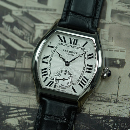 FARASUTE New Classic Hangzhou Customized Movement Manual Mechanical Watch Men Sapphire Crystal Small Second 50m Waterproof reloj