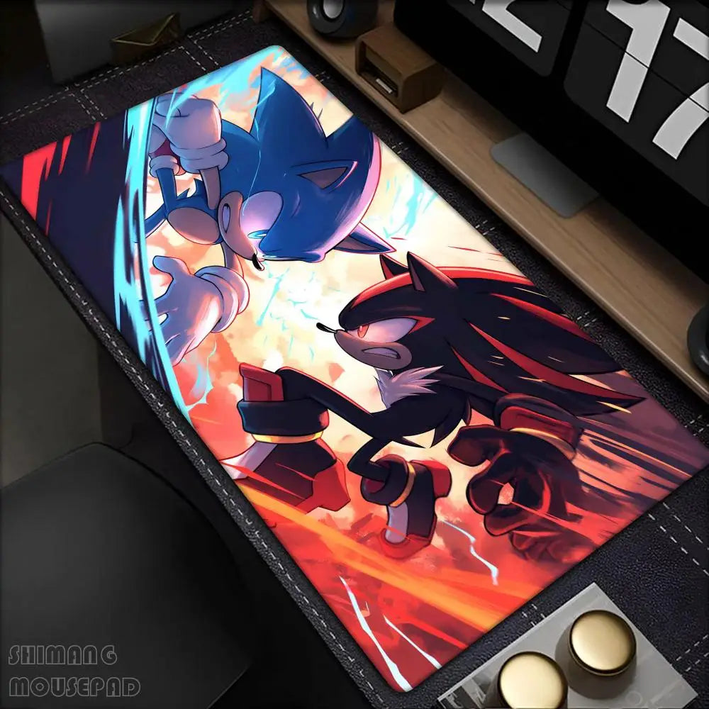 Anime Sonic The Hedgehog Mouse Mat Desk Mat With Pad Gaming Accessories Prime Gaming XXL Keyboard Pad Padding Mat