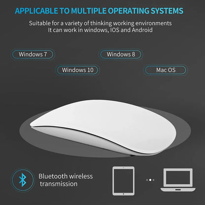 Magic Dual Mode Wireless Mouse Bluetooth Touch Slim Rechargeable Ergonomic for Macbook Air Pro PC Laptop Computer Notebook 2026