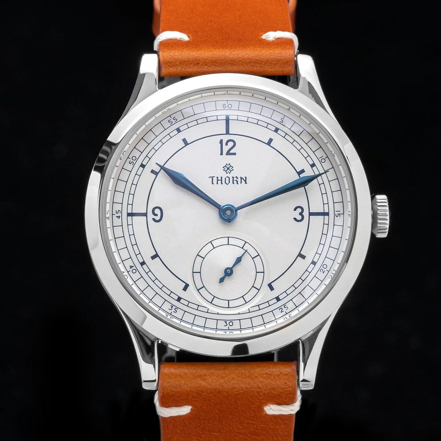 THORN T001 Quartz Watch 316L Stainless Steel Sapphire Crystal Waterproof Grilled Blue Hands Fashion Business Men WomenWatch