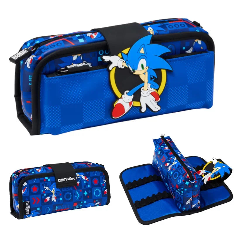 NEW High-quality Original Blue Boy Sonic Children's Backpack Cartoon Stress-relief Bag Hedgehog Anime Stationery Student Gift