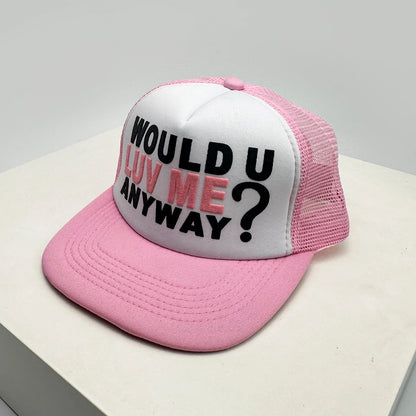 Cappelli da baseball unisex nuovi con color block, stampa lettering e ricamo, stile hip hop, rete traspirante, visiera parasole, trucker street versatili