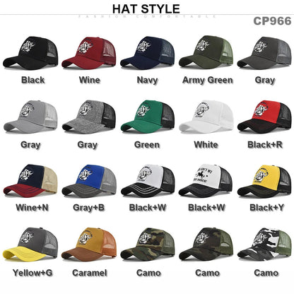 Gorra de béisbol de moda para primavera-verano, de malla estampada y transpirable, con logotipo personalizado para hombres, mujeres y parejas; gorra con visera, casquette.