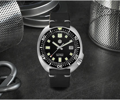 San Martin Turtle Men's Diver Watch 44mm NH35 Automatic Mechanical Wristwatch Sapphire Waterproof 200m Luminous Watches SN0047