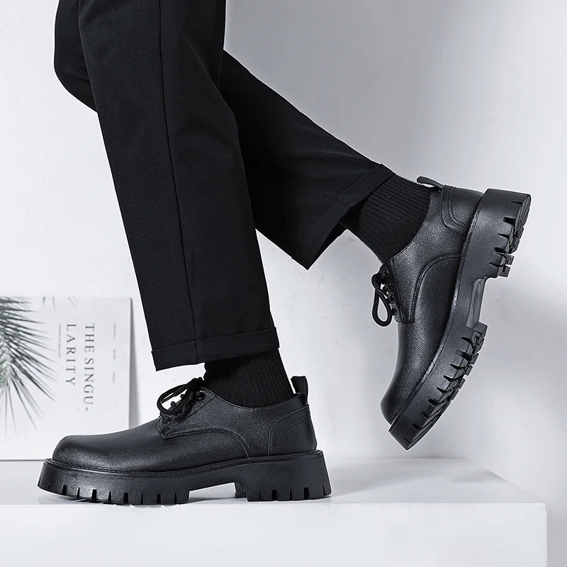 White Lace-up Oxford Shoe Men Fashion Men's Leather Sneakers Breathable Casual Loafers Shoes Mens Designer Men Comfortable Shoes