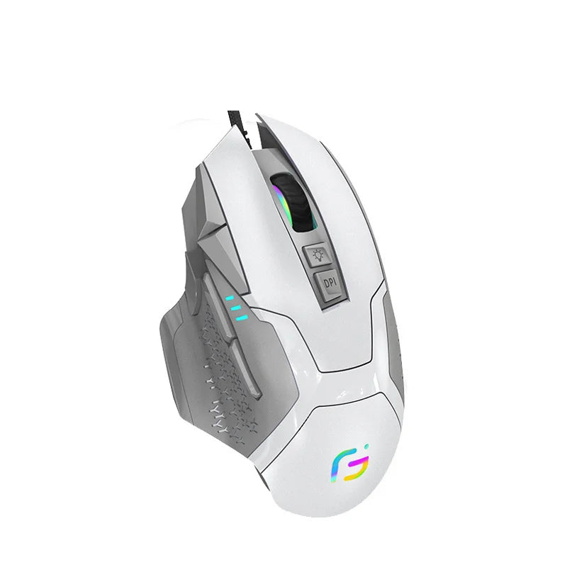 Wired Game Mouse 12000 DPI Adjustable Macro Programming RGB Backlight Ergonomics Design Fire Key E-sport Mause Gaming PC Mice