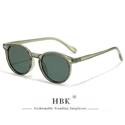 HBK Fashion polariserede solbriller til mænd, runde TR90-stel, modesolbriller til kvinder, kørsel, sport, UV400, Lunette De Soleil Homme