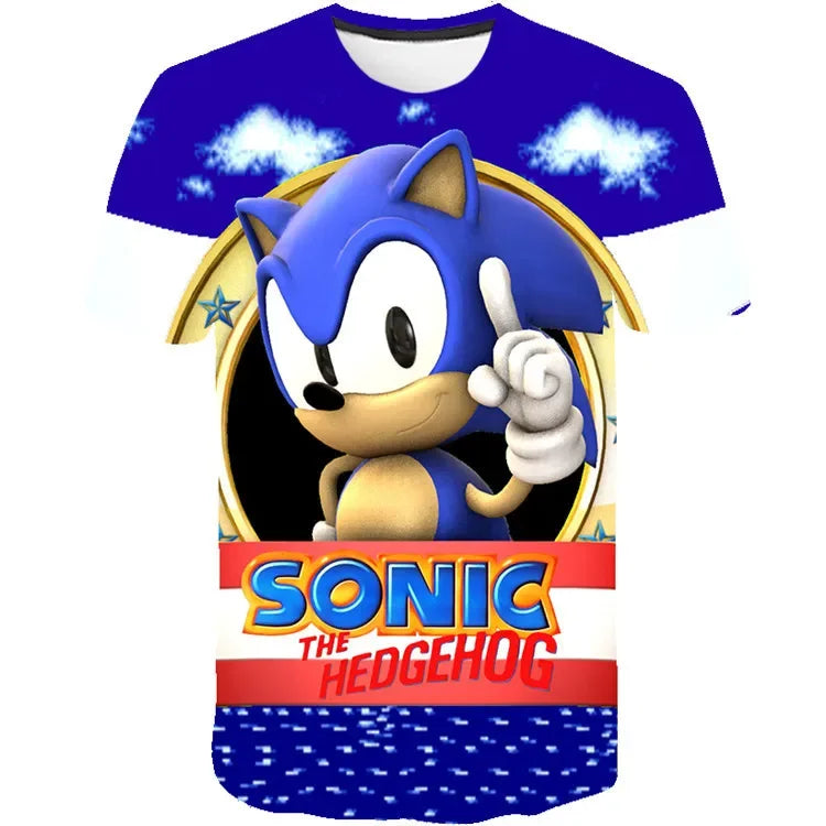 3D Character T-shirt for Boys Girls Short Sleeve Summer Casual spuer speed Game  Tee tops men women clothes