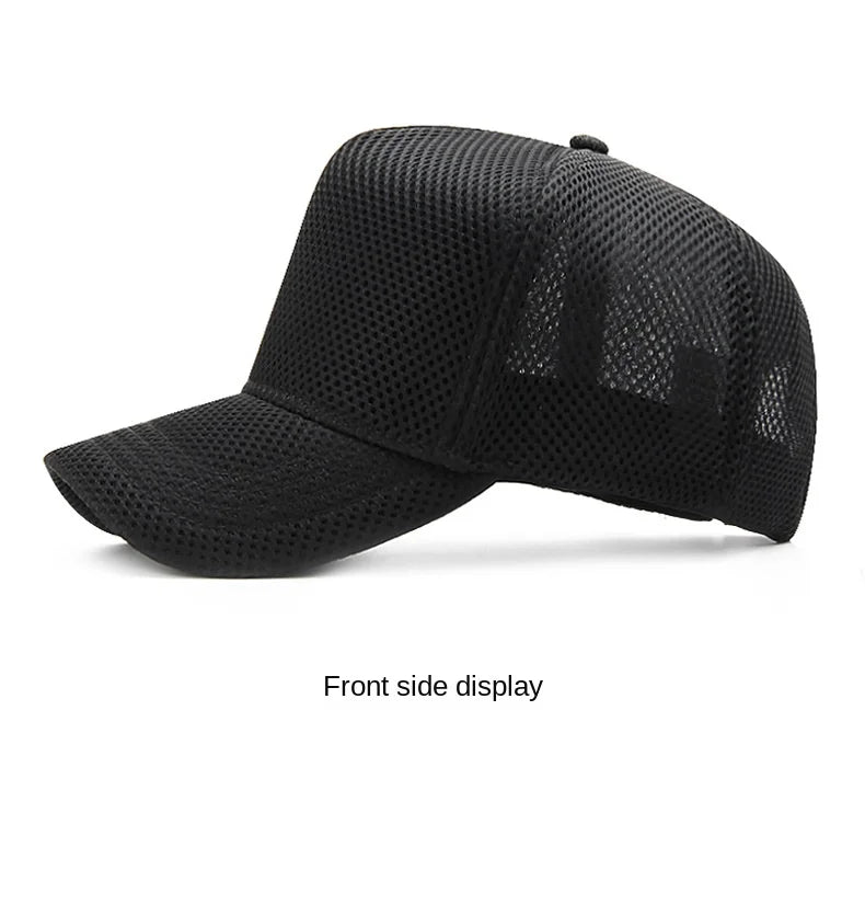 Big Head Plus Size Summer Mesh Baseball Cap for Men Women Trucker Breathable Hat Adjustable for Outdoor Sports Running