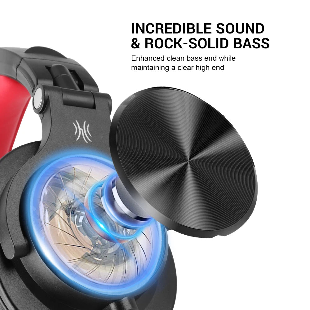 OneOdio kabelgebundene Over-Ear-DJ-Studiokopfhörer mit Mikrofon – Mixing- & Monitoring-Headset mit 40mm Treiber für Gaming & Aufnahmen
