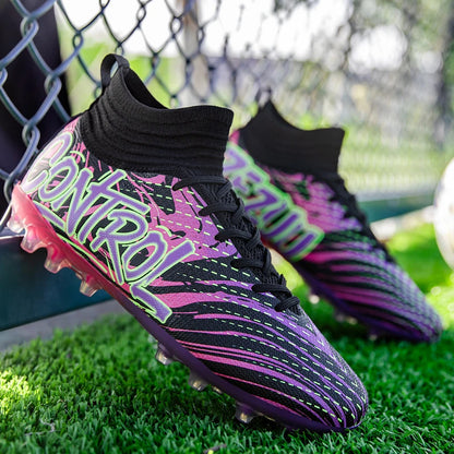 Nouveaux hommes bottes de Football crampons baskets haut de gamme chaussures de Football de haute qualité antidérapant Futsal herbe Match intérieur vente chaude FG/TF