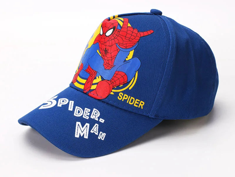 Marvel Anime figurka Spider-Man kreslená baseballová čepice bavlna polyester čepice s kšiltem pro chlapce a dívky čepice a doplňky k hlavě dětský dárek k narozeninám