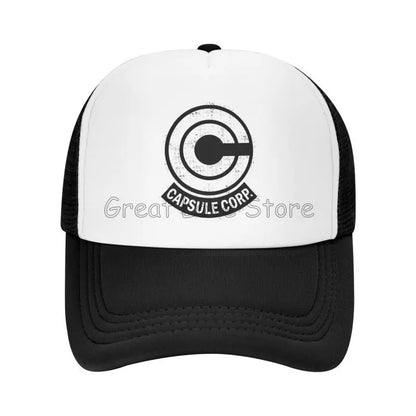 Capsule Corp Κασκέτα μπέιζμπολ με πλέγμα Unisex Καπέλο Trucker Hip-Hop Καπέλο Anime DBZ Dad Hat Ρυθμιζόμενο καπέλο αγώνων Καλοκαιρινά καπέλα Trucker Snapback