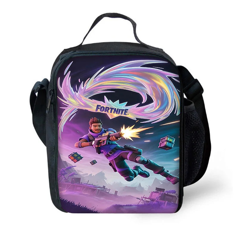 Child Insulated Large Capacity Bag for Boy Hot Game F-FortniteS Girl Student Outdoor Picnic Resuable Thermal Cooler Lunch Box