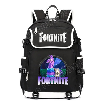 Zaino Fortnites di grande capienza, borsa a tracolla casual con porta USB, unisex, in stile anime, zaino scolastico per studenti, nuovo e alla moda, regalo di cancelleria
