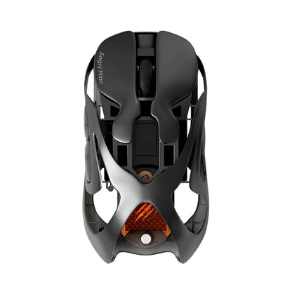 Angry Miao Infinity Gaming Wireless Mouse Metal Ultralight Hollow Hot-Swappable PAW3950 Dual 8K Wired Tri-Mode