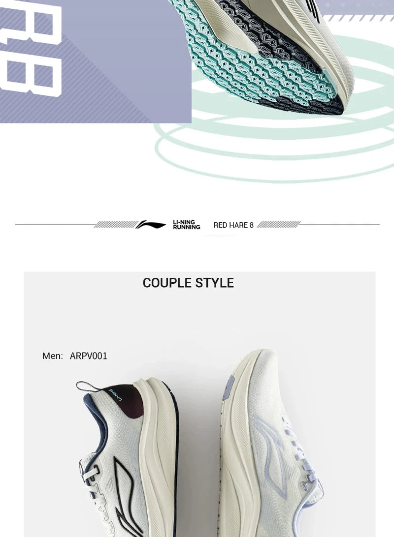 Мъжки състезателни обувки за бягане Li-Ning RED HARE 8 LIGHT FOAM ULTRA, светлоотразителни стабилни обувки с омекотяване LiNing Light Sneakers ARPV001